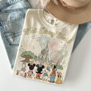 Vintage Mickey Disneyworld Comfort Colors Shirts, Mickey and Friends Trip Shirt, Family Matching Vacation Tee, Walt Disney World 2026 Shirts Ivory/Natural/Sand