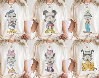 Vintage Disney Mickey Star Wars Shirt, Star Wars Family Shirt, Retro Disney Shirt, Mickey And Friends, Stormtrooper Shirt, Disney Trip Tee