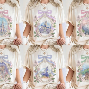 Retro Comfort Colors Walt Disneyworld Shirts, Coquette Disney Castle Shirt, Hollywood Studio Shirt, Disney Epcot Shirt, Animal Kingdom Shirt