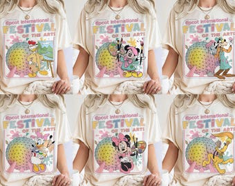 Personalized EPCOT International Festival of the Arts Shirt, Mickey & Friends Figment Orange Bird, Disney Family Matching Tee, EPCOT Trip