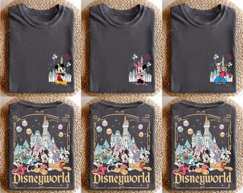 Camiseta personalizada de personaje de Disneyworld, camiseta personalizada de viaje a Disney, camiseta de vacaciones familiares de Mickey y sus amigos, camiseta Disney 2025