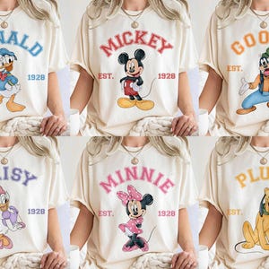 Retro Disney All Characters Shirt, Vintage Mickey and Friends Shirt, Disney Family Trip 2025 Shirt, Disneyland Vacation Tee, Disneyworld Tee