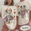 Comfort Colors\u00ae Retro Mickey Minnie Halloween Couple Shirts, Mickey Halloween Shirt, Spooky Season Tee, Disney Halloween Matching Shirts