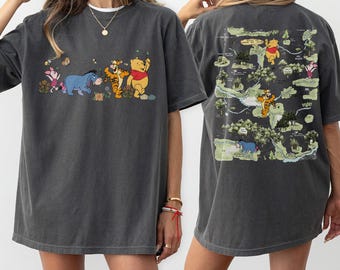 Comfort Colors Vintage Winnie The Pooh Shirt, Pooh and Friends Shirt, Disneyland Family Trip Shirts, Disney Vacation 2025 Shirt, Disney Tee