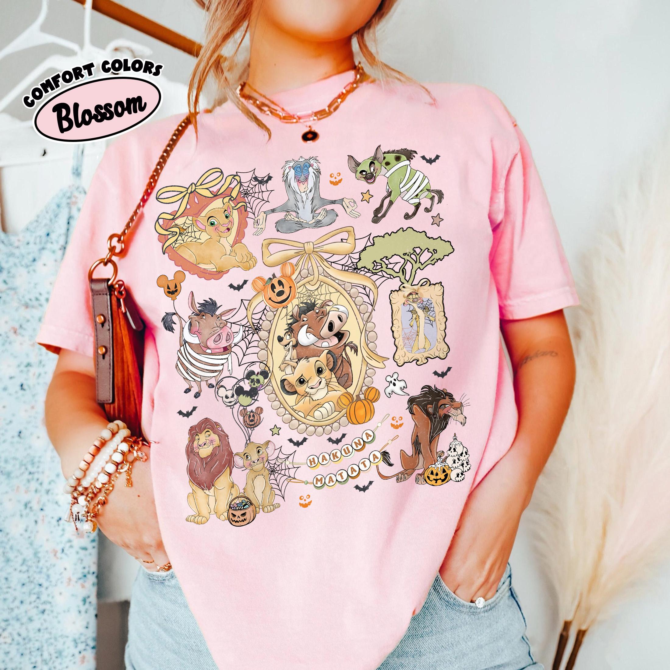 Vintage Coquette Bows Lion King Halloween Shirt, Simba Timon Pumbaa ...
