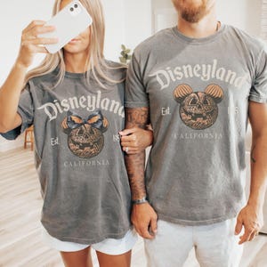 Vintage Disneyland Couple Halloween Comfort Colors Shirt, Disney Couple Shirts, Disney Halloween Shirt, Halloween Couple Shirt, Disney Shirt