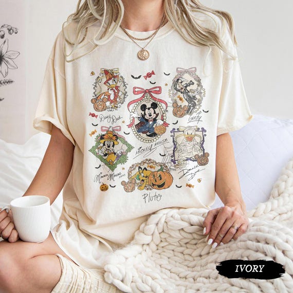 Retro Disney Halloween Coquette Shirt, Mickey & Friends Halloween Tee, Trick or Treat Shirt, Not So Scary Party 2025, Disneyland Trip Shirt