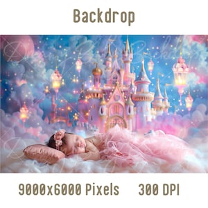 Newborn Digital Backdrop, Newborn Baby Princess Photography, Photoshop Composite, Digital Background, Baby Prob Backdrop, Studio Background