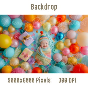 Newborn Digital Backdrop, Newborn Baby Birthday Photography, Photoshop Composite Digital background, Baby Prob Backdrop Studio Background