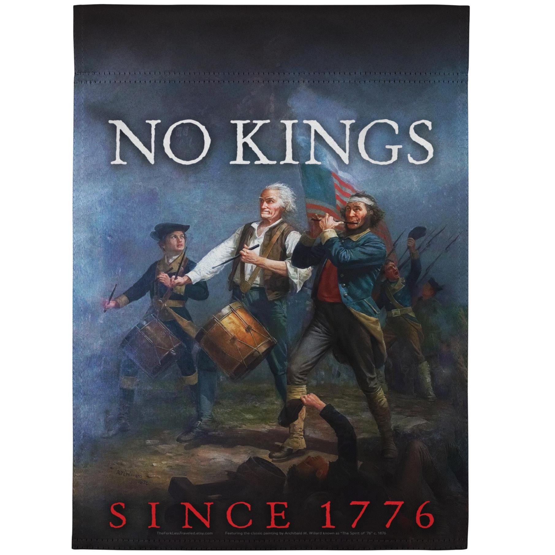 Spirit of '76 Garden Protest Flag – No Kings Since 1776 – July 4th ...