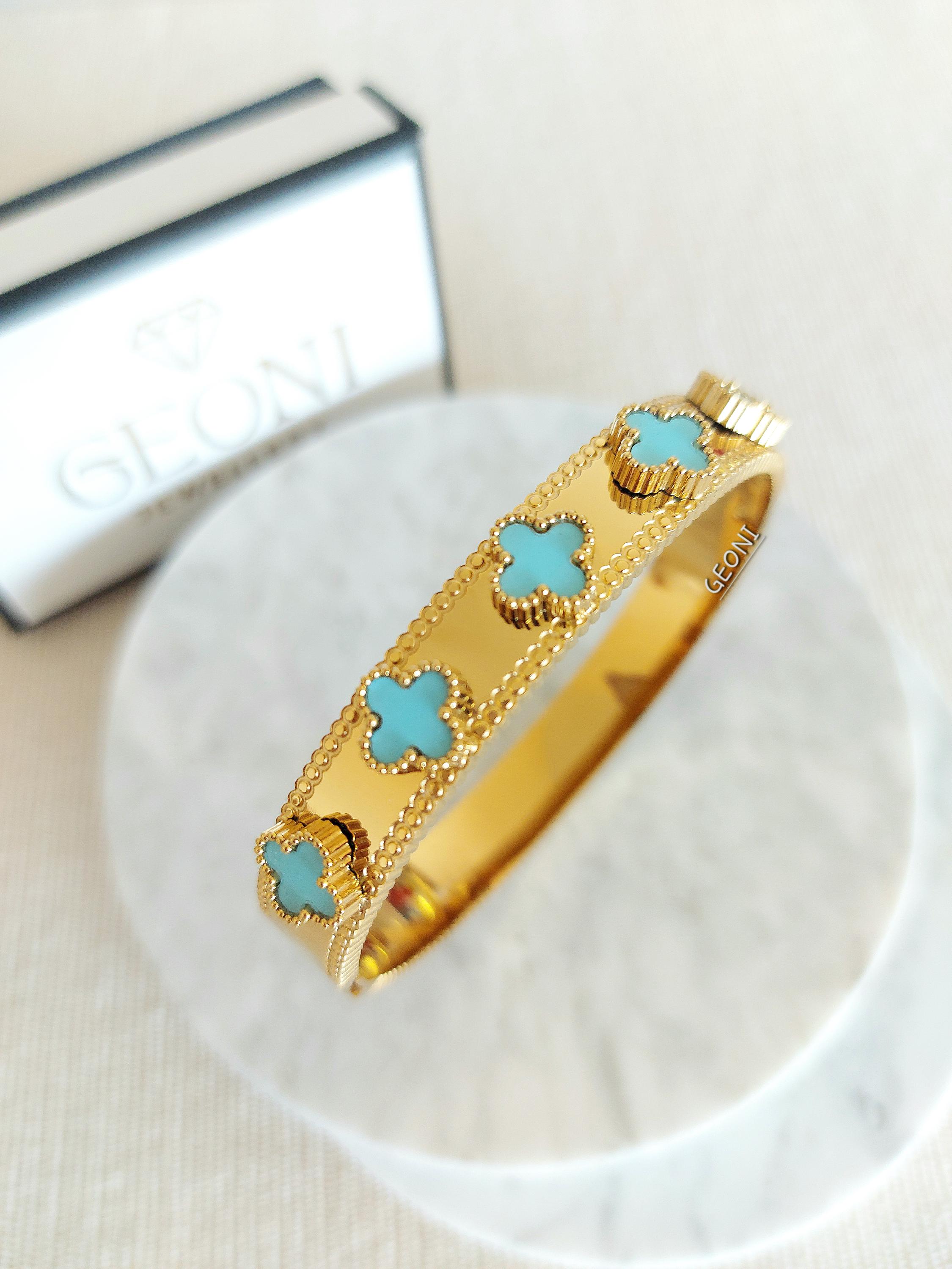 ★tow tow archive★ Full Clover Bracelet Turquoise TBH22ABTB Anchor Turquoise Braided Adjustable Friendship Bracelets - 2