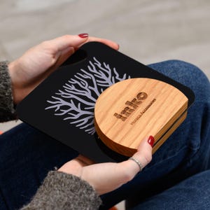 Custom Semicircle Wooden & Acrylic Trophy | Personalized Eco Award Plaque for Business Recognition