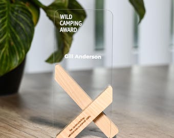 Engraved Acrylic Award Personalized Trophy for Years of Service