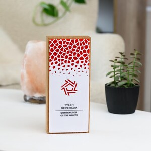 Personalized Wooden and Acrylic Trophy | Unique Business Award for Employee Recognition & Corporate Gifting