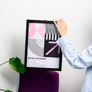 Team Mitglied des Jahres Diplom Holzrahmen, gerahmte Office Award Urkunde, Mitarbeiter Geschenk zur Wertschätzung des Arbeitsplatzes