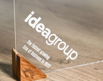 Personalized Triangle Acrylic Award Engraved Trophy for Outstanding Performance