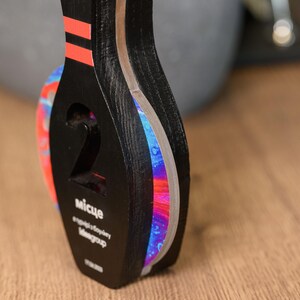 This Personalized Wooden Bowling Trophy with acrylic details is a unique custom award for bowling events. A great corporate sports gift for recognizing top players and tournament winners.