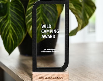 Custom Acrylic Trophy with Unique Design - Modern Personalized Award, Corporate Gift for Business Partners