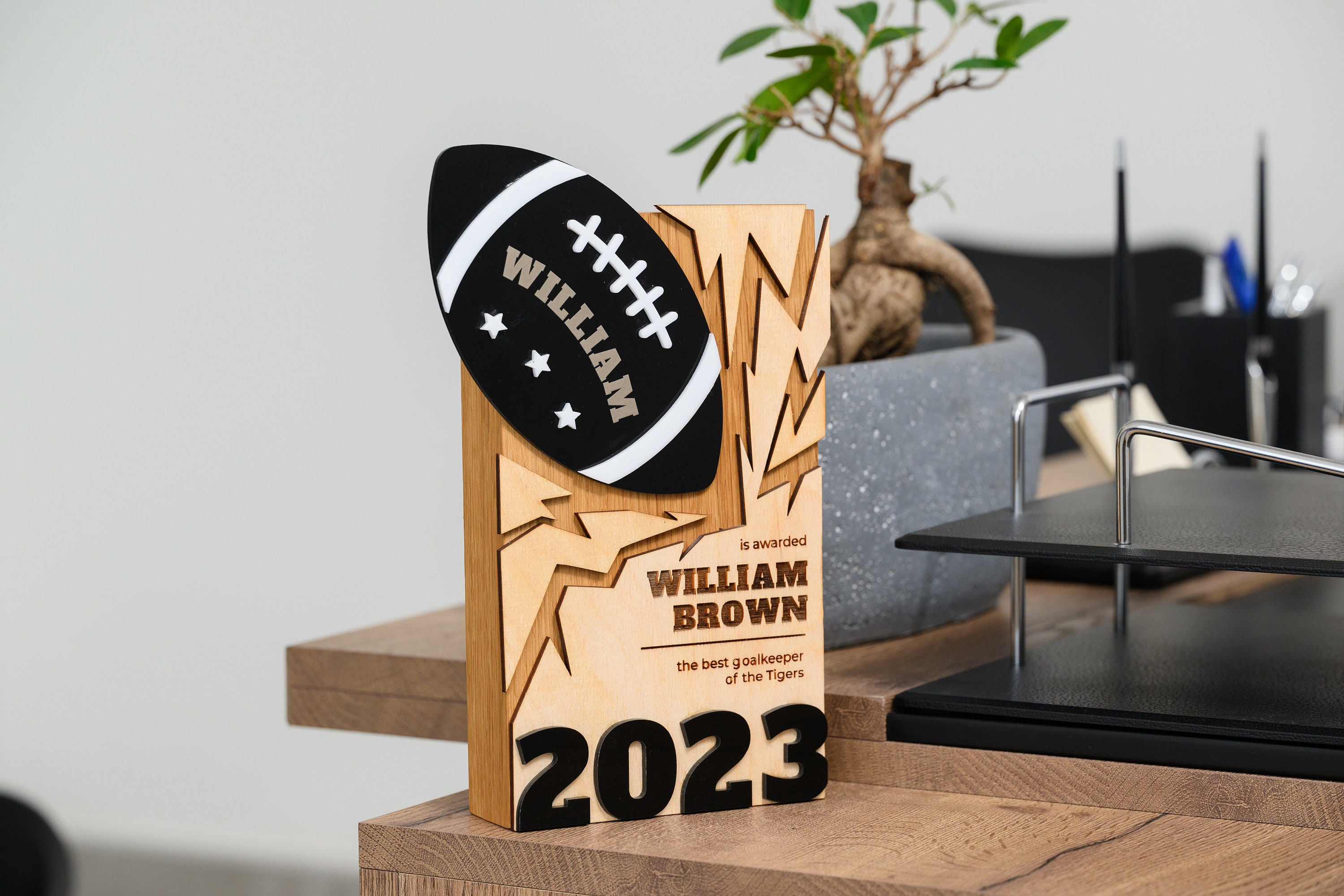 Buy Metal Wall Art: Football Decor/rugby Football Players Award Holder,  Football Coach Gift, Wall Mounted Metal Art Hooks Wall Hook, Wall Hanger  Online in India 