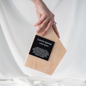 Engraved Wooden & Acrylic Trophy | Custom Corporate Award Plaque for Business Recognition