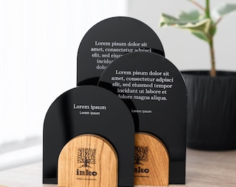 Personalized Oak & Acrylic Corporate Award: Custom Office Trophy
