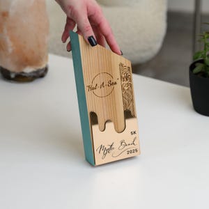 Handcrafted Oak Recognition Plaque | Personalized Business Award and Exclusive Custom Trophy for Winners