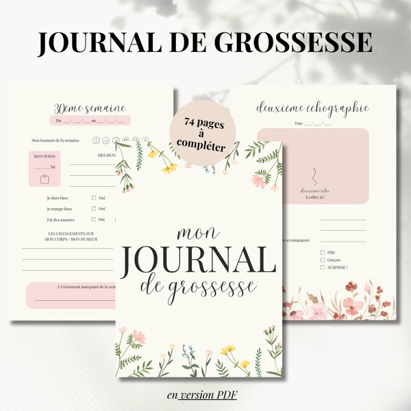 Journal de Grossesse | Version PDF imprimable | Français