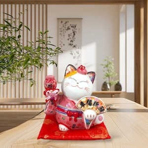 Maneki Neko Lucky Cat | Ceramic Feng Shui Statue | Gift for Home Decoration | House Warming Gift | Gift for New Business | New Design 2025