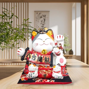 Maneki Neko Lucky Cat | Ceramic Feng Shui Statue | Gift for Home Decoration | House Warming Gift | Gift for New Business | New Design 2025