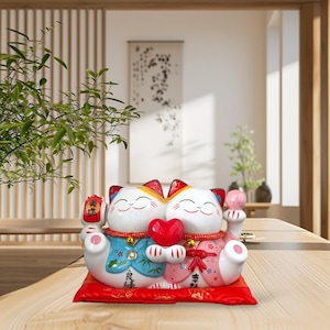 Maneki Neko Lucky Cat | Ceramic Feng Shui Statue | Gift for Home Decoration | House Warming Gift | Gift for New Business | New Design 2025