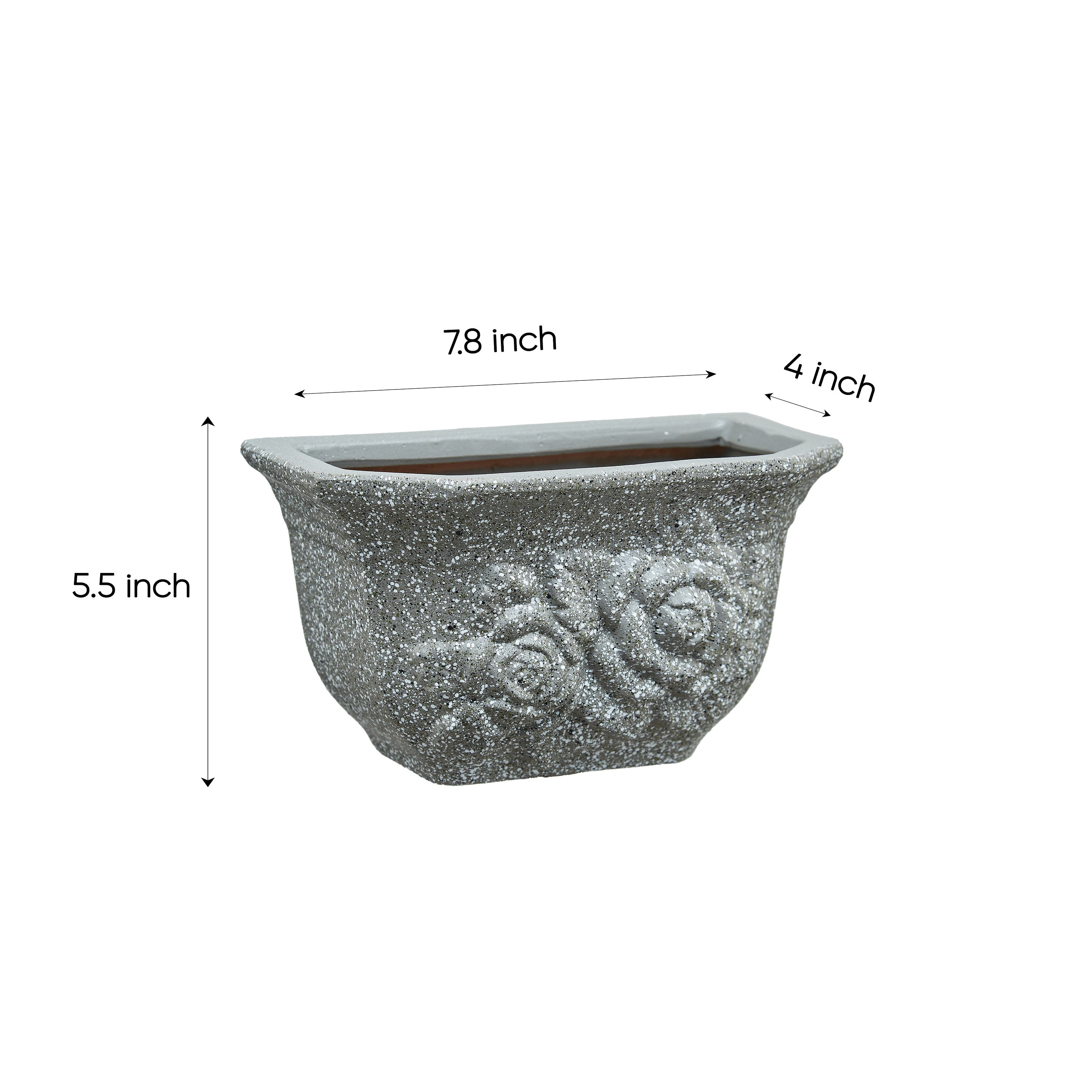 Jardiniere Ceramic Railing Planter - Vertical Planter, Outdoor Wall ...