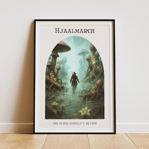 Hjaalmarch Printable Wall Art | Skyrim Digital Download | The Elder Scrolls Fantasy Poster | Gaming Home Decor