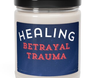 Betrayal Trauma Healing Crystal Candle 7 oz Jar  Candle For  Healing Betrayal Trauma Includes Herbs, Crystals, and essential anointing oils.