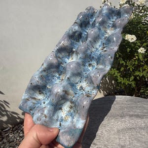 Handmade Ceramic Egg Crate Plate — Dishwasher-Safe Stoneware Pottery for Countertop or Fridge