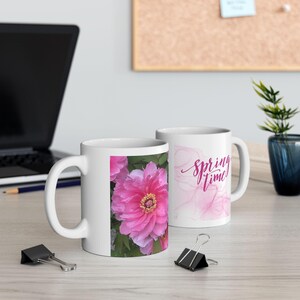 Peony Floral  Mug | Mothers Day Gift, Birthday Gift, Floral Ceramic Coffee Cup, Botanical Gift for Plant Lovers, Peony Tea Mug