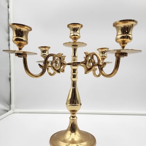 Vintage Baldwin Brass 5 Arm Candelabra Candle Holder
