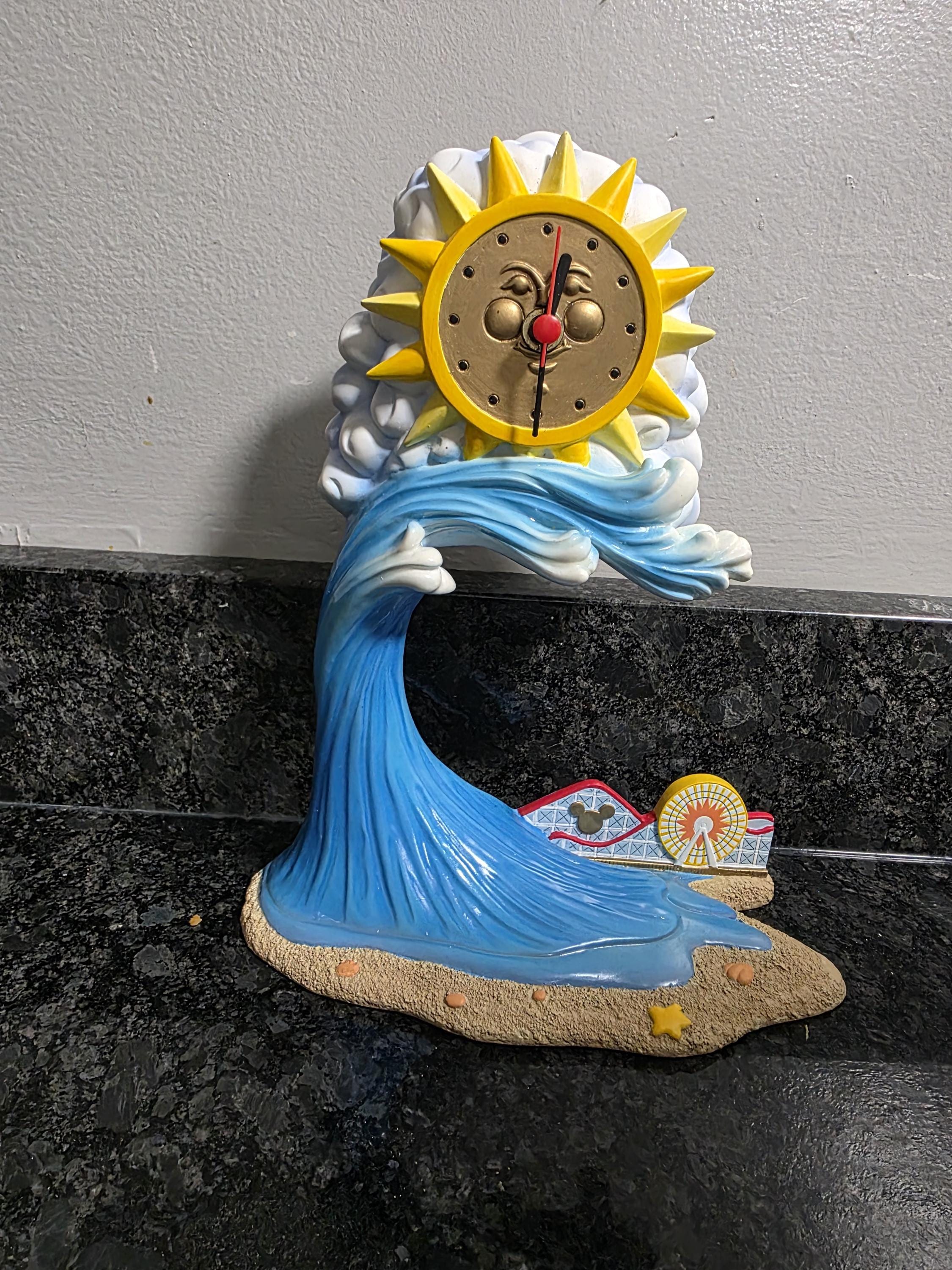 Rare Vintage Disney California Adventure Sun Wheel Clock Paradise
