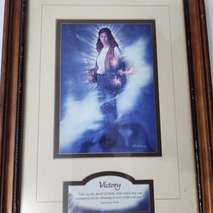 『Victory』 額入りアート Ron Dicianni Ron Dicianni Victory Christ Framed Art Print Signed - Etsy