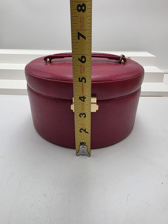 Vintage WOLF Designs Red Pebbled Leather Jewelry Box – Locking