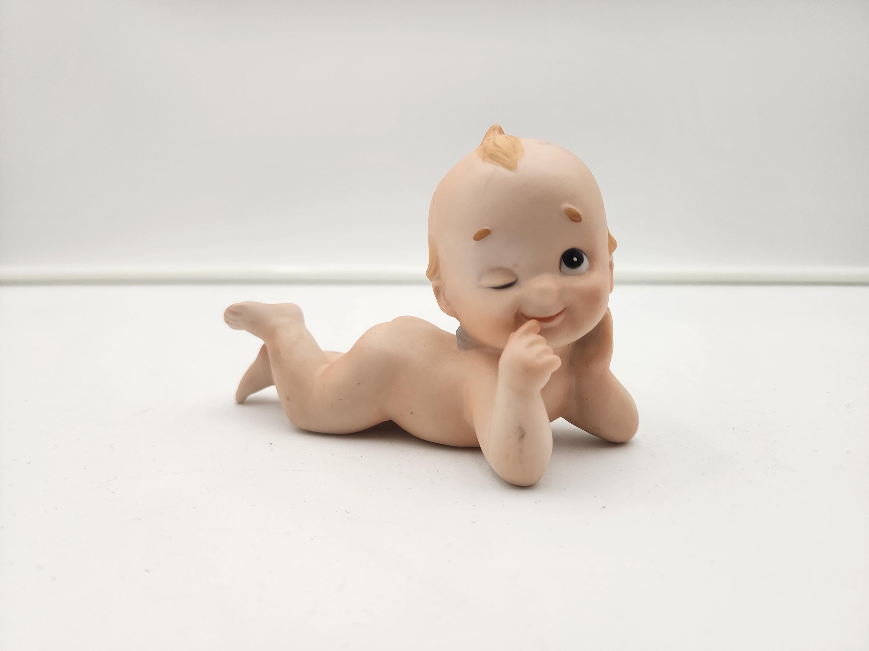 シリコンドール　エギーベビー　eggy baby Kewpie Doll Piano Baby Mischievous Naughty Winking Blue Wings