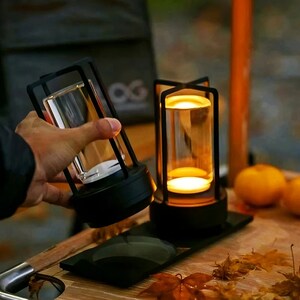 LED Cordless table lamps retro bar metal desk lamp rechargeable touch dimming night light restaurant bedroom home outdoor decor