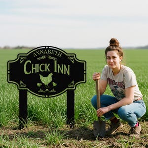 Hen House Metal Sign, Cutsom Metal Chicken Coop Sign, Chicken House Decor, Personalized Backyard Hen House Farm Decor, Chicken Lovers Gift