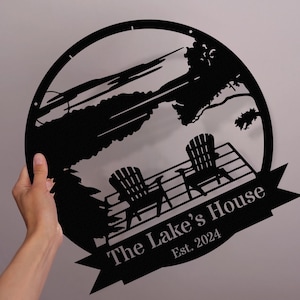Personalized Lake House Name Sign, Metal Outdoor Sign, Custom Outdoor Camping Metal Sign, Custom Lake House Metal Sign, Lake House Decor