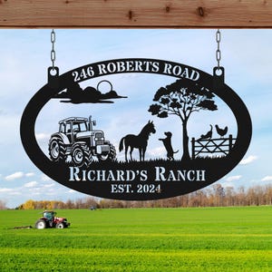 Custom Farmhouse Metal Sign, Personalized Farm Metal Sign, Farm Gate Sign, Custom Metal Ranch Name Sign, Farm Name Sign, Farmhouse Decor