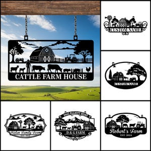 Create Your Metal Farm Sign, Custom Farm Name Sign,Farmville Metal Sign, Farm Gate Sign, Ranch Sign, Barn Sign, Farmhouse Decor, Farmer Gift