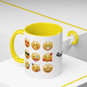 Emoji Smile Coffee Mug - Funny Gift for Friends, Cute Decor for Home, Coffee Lover&#39;s Mug, Perfect for Birthdays, Unique Present