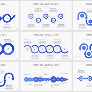 Customized Timeline Blue Powerpoint Slides, Powerpoint Template ...