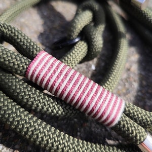 Hundeleine aus robusten Segeltau/Nylon, 3 fach verstellbar mit Sicherheits Karabiner und Schloss Bild 5