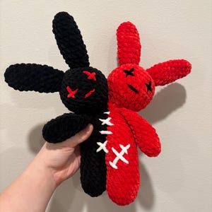 Frankenstein Monster Bunny Handmade Crochet - Unique Halloween Plush, Perfect for Spooky Decor and Gifts, Adorable Monster