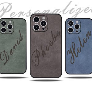 Personalized Cursive Name iPhone Leather Case
